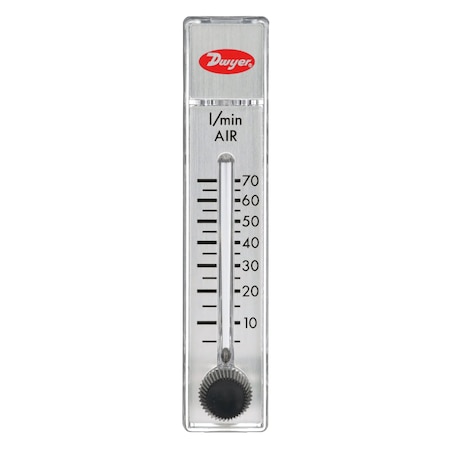 Dwyer Instruments Flowmeter, range 5-70 LPM air. RMA-24-SSV